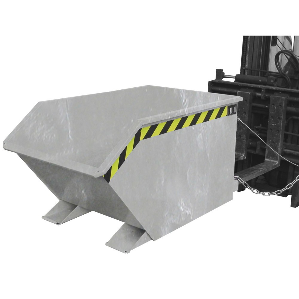 Produktabbildung Nr. 1: Bauer® Späne-Kippbehälter, Zwischenboden aus Lochblech, verzinkt, TK 1.000 kg, Volumen 0,5 m³