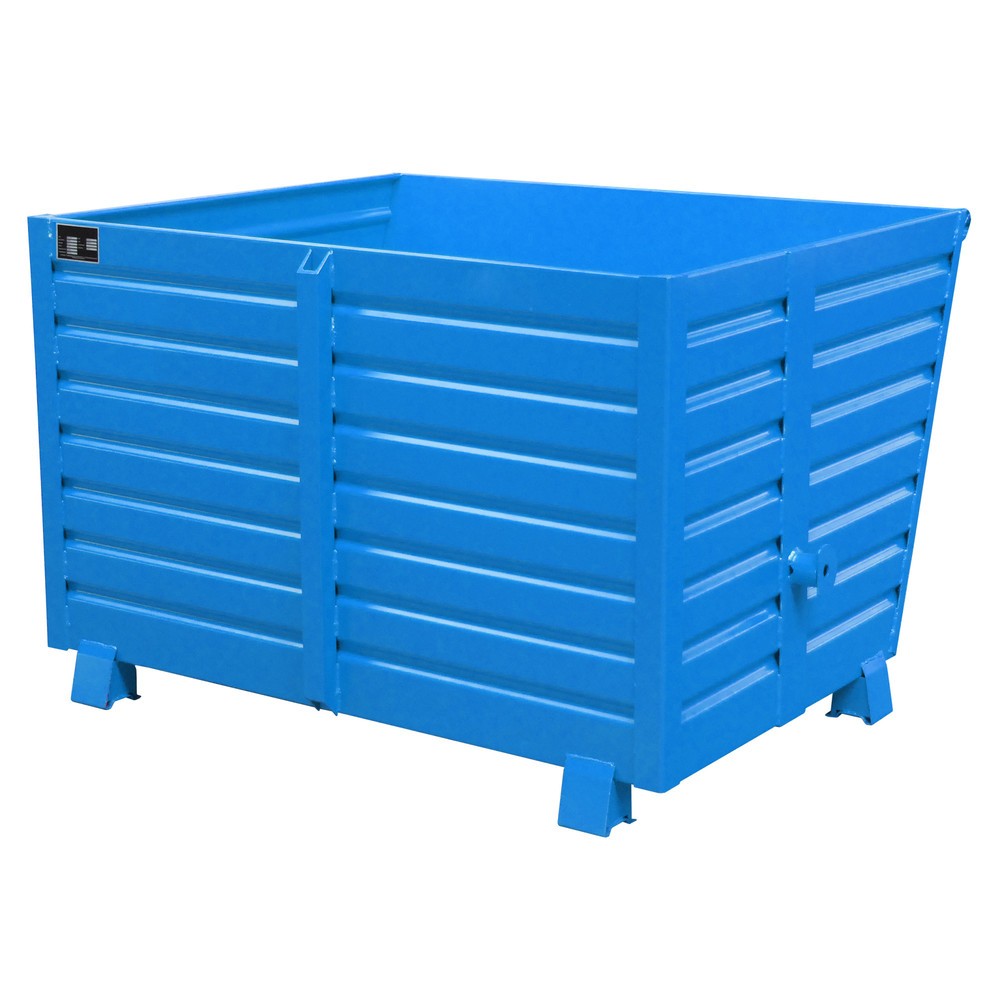 Produktabbildung Nr. 1: Bauer® Stapelbarer Kippbehälter, lackiert, Volumen 1,5 m³, RAL 5012 lichtblau
