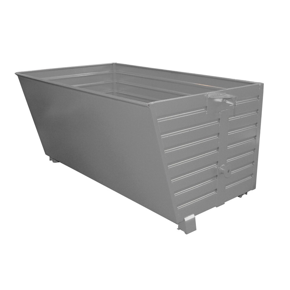 Produktabbildung Nr. 1: Bauer® Stapelbarer Kippbehälter, lackiert, Volumen 2 m³, RAL 7005 mausgrau