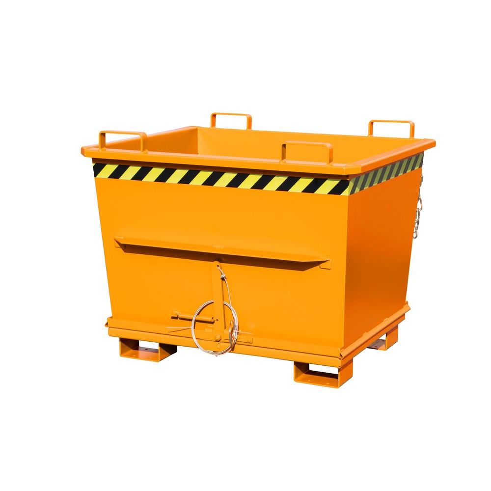 Produktabbildung Nr. 1: Bauer® Stapelbarer Klappbodenbehälter, lackiert, Volumen 0,7 m³, RAL 2000 gelborange