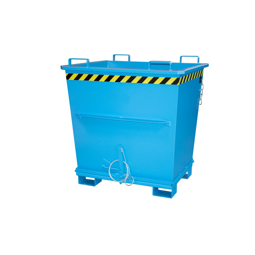 Produktabbildung Nr. 1: Bauer® Stapelbarer Klappbodenbehälter, lackiert, Volumen 1 m³, RAL 5012 lichtblau