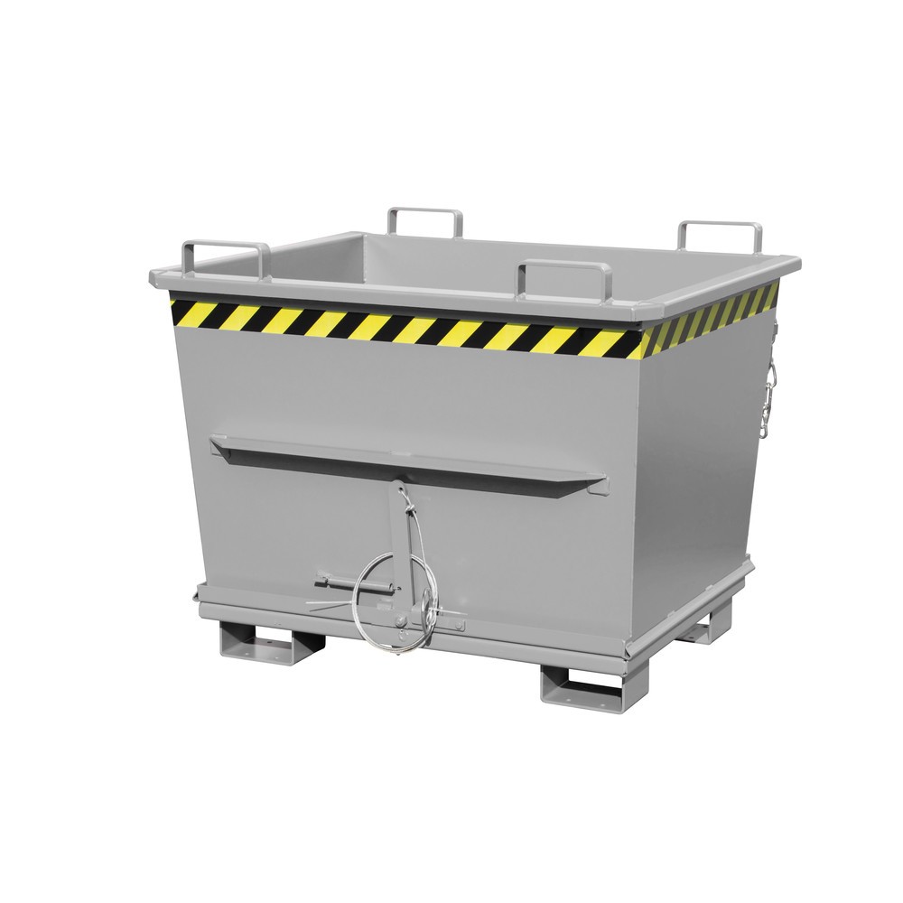 Produktabbildung Nr. 1: Bauer® Stapelbarer Klappbodenbehälter, lackiert, Volumen 0,7 m³, RAL 7005 mausgrau