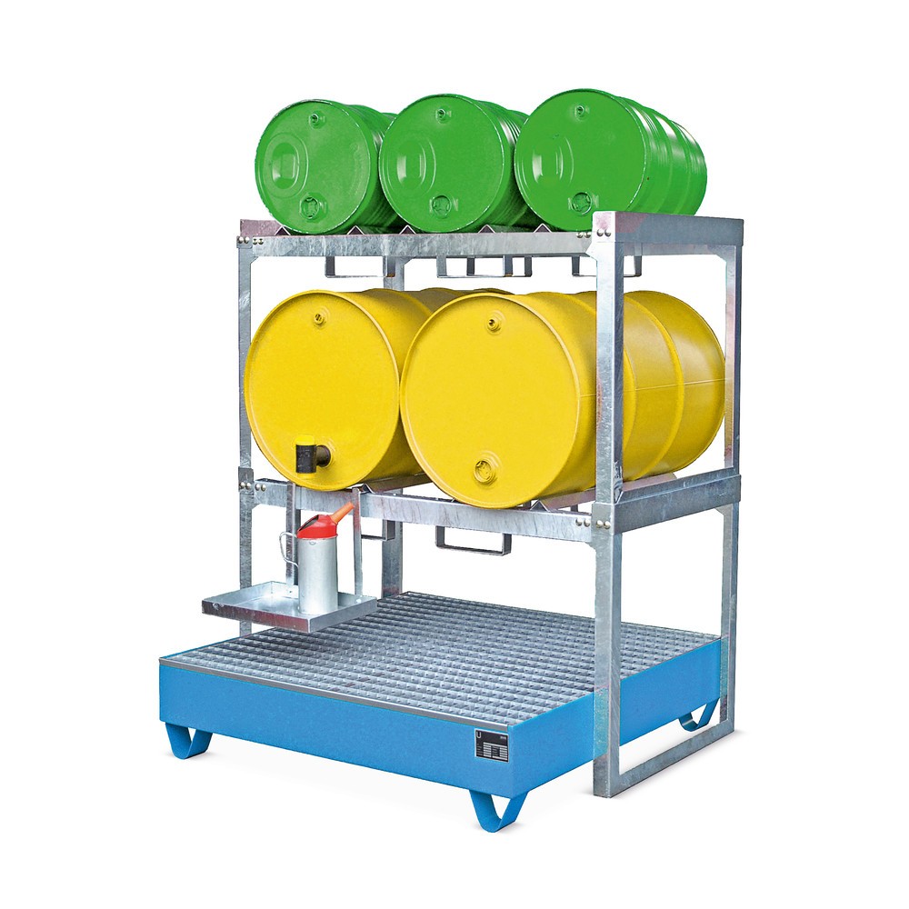 Produktabbildung Nr. 3: Bauer® Système de rayonnage à fûts modulaire, H x l x P 780 x 1 310 x 800 mm, pour 2 fûts à 200 l