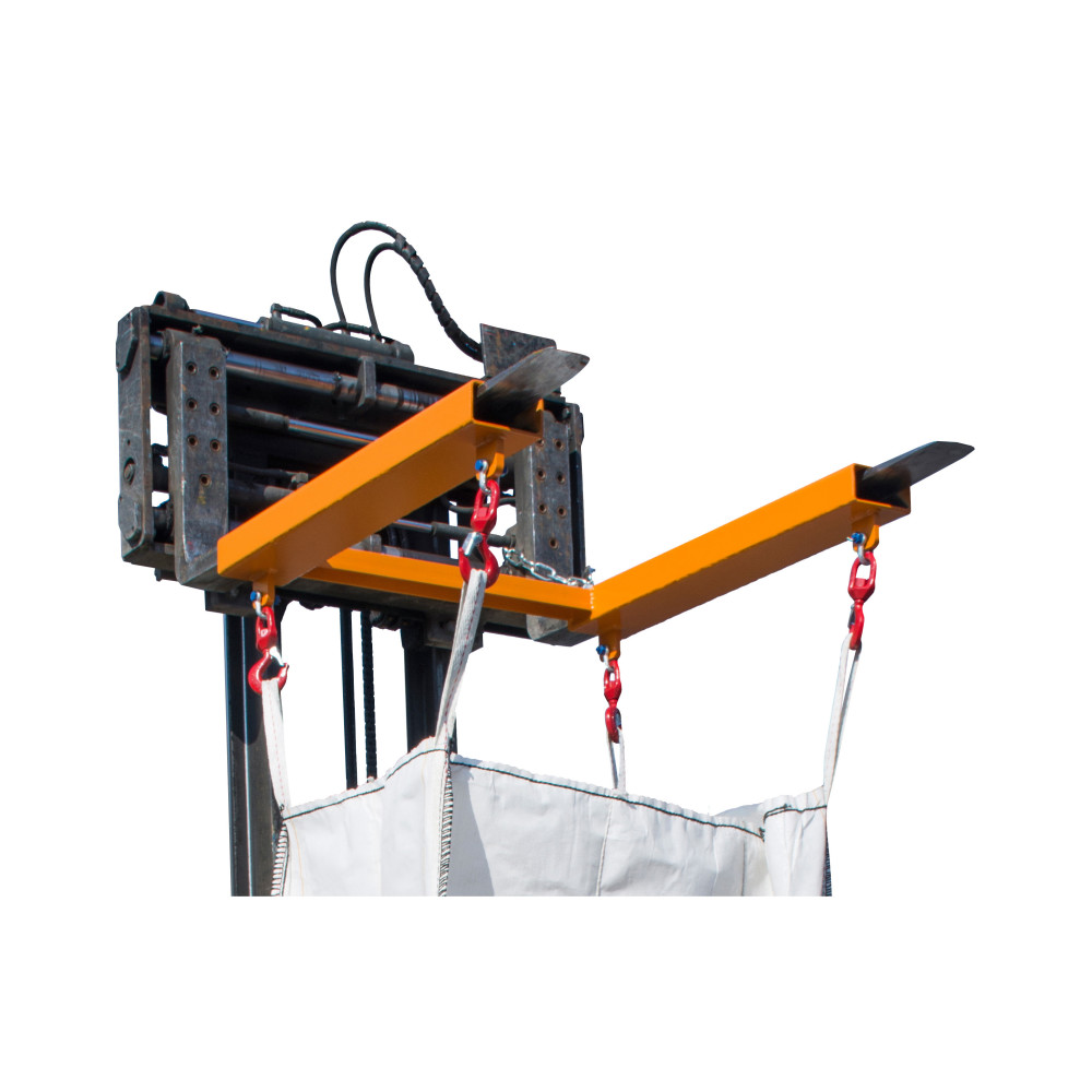 Produktabbildung Nr. 2: Bauer® Traverse de levage pour Big-Bag, spécial chariot avec 4 crochets à émerillon, capacité de charge 1 250 kg, peinte, RAL 2000 jaune orange