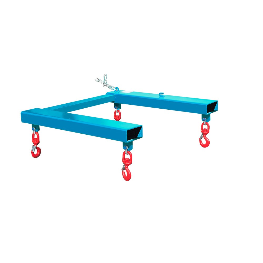 Produktabbildung Nr. 1: Bauer® Traverse de levage pour Big-Bag, spécial chariot avec 4 crochets à émerillon, capacité de charge 1 250 kg, peinte, RAL 5012 bleu