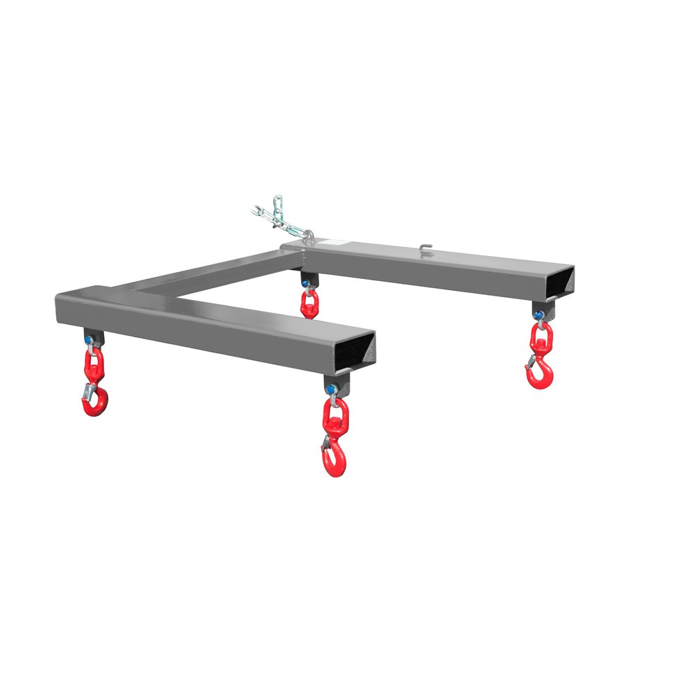 Produktabbildung Nr. 1: Bauer® Traverse de levage pour Big-Bag, spécial chariot avec 4 crochets à émerillon, capacité de charge 1 250 kg, peinte, RAL 7005 gris souris