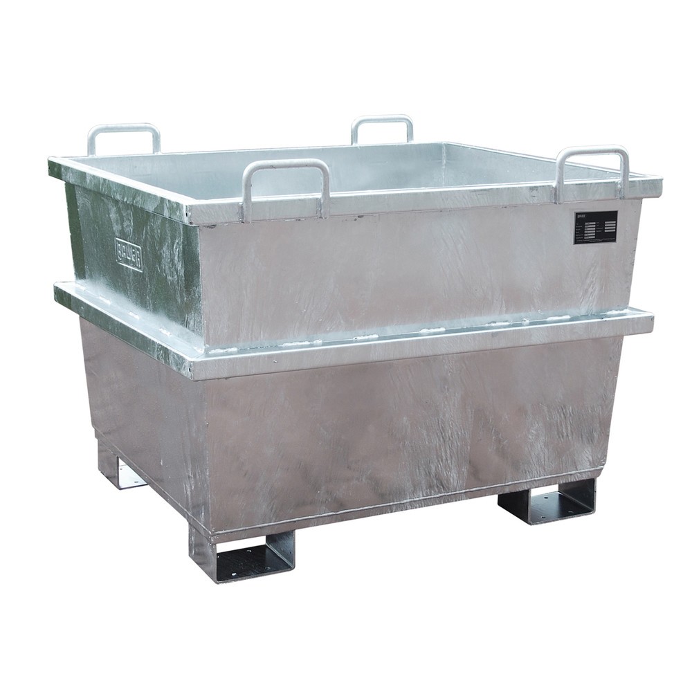 Produktabbildung: Bauer® Universal-Container Typ UC, Volumen 0,75 m³, feuerverzinkt