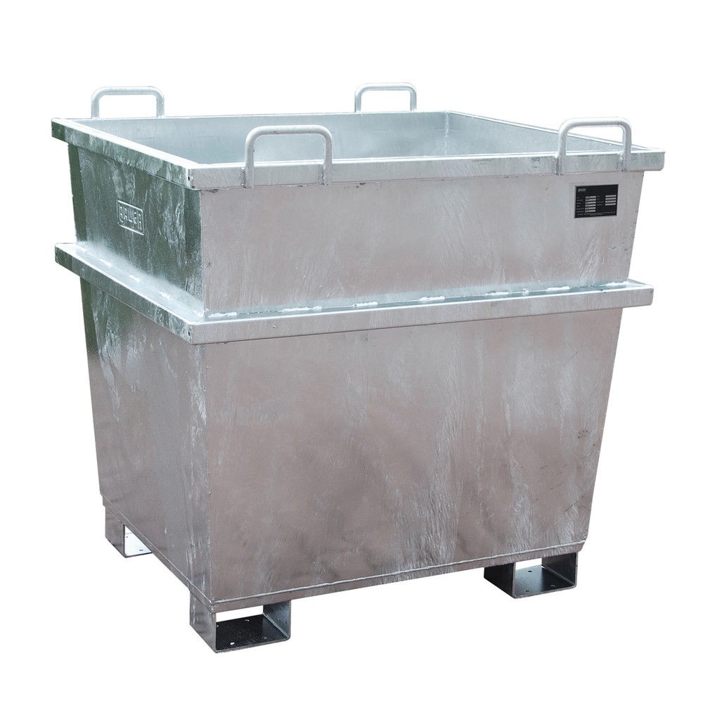 Produktabbildung: Bauer® Universal-Container Typ UC, Volumen 1 m³, feuerverzinkt