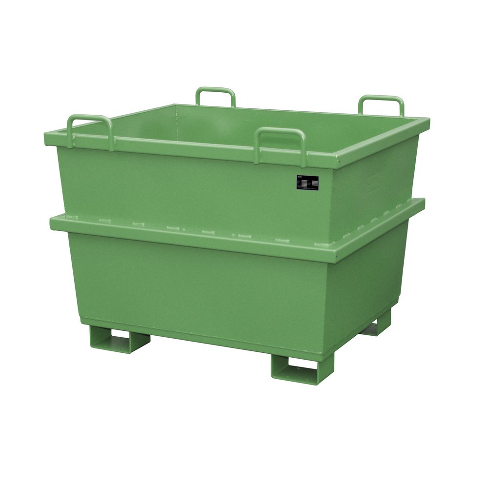 Produktabbildung: Bauer® Universal-Container Typ UC, Volumen 0,75 m³, RAL 6011 resedagrün