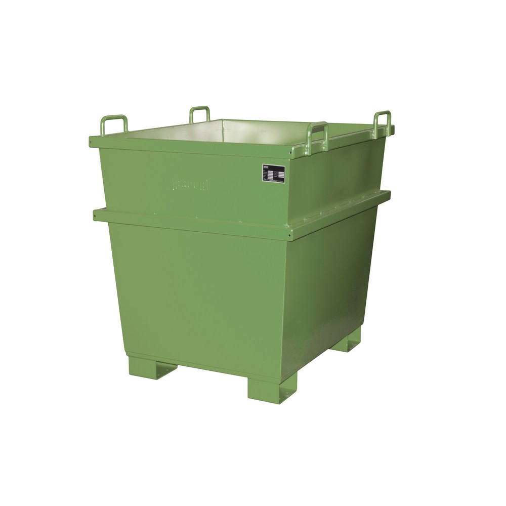 Produktabbildung: Bauer® Universal-Container Typ UC, Volumen 1 m³, RAL 6011 resedagrün