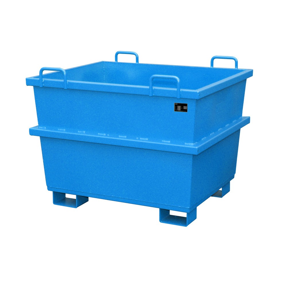 Produktabbildung: Bauer® Universal-Container Typ UC, Volumen 0,75 m³, RAL 5012 lichtblau