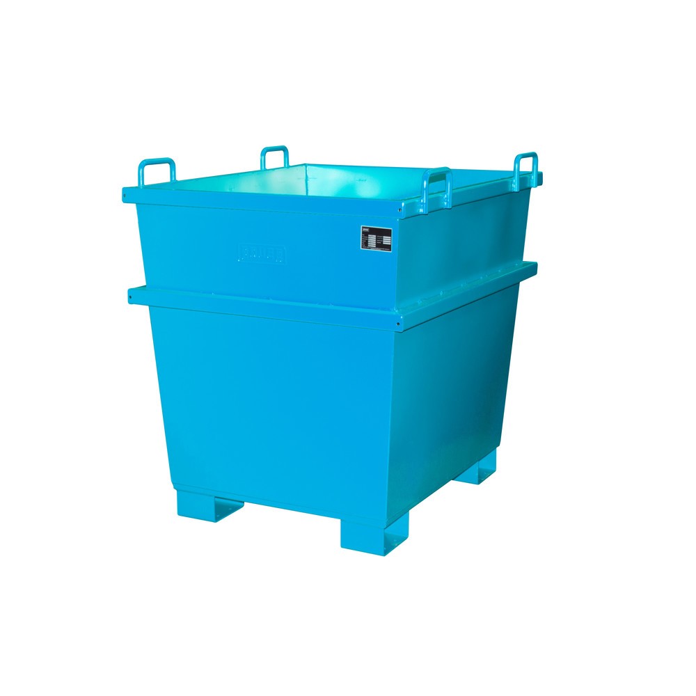 Produktabbildung: Bauer® Universal-Container Typ UC, Volumen 1 m³, RAL 5012 lichtblau
