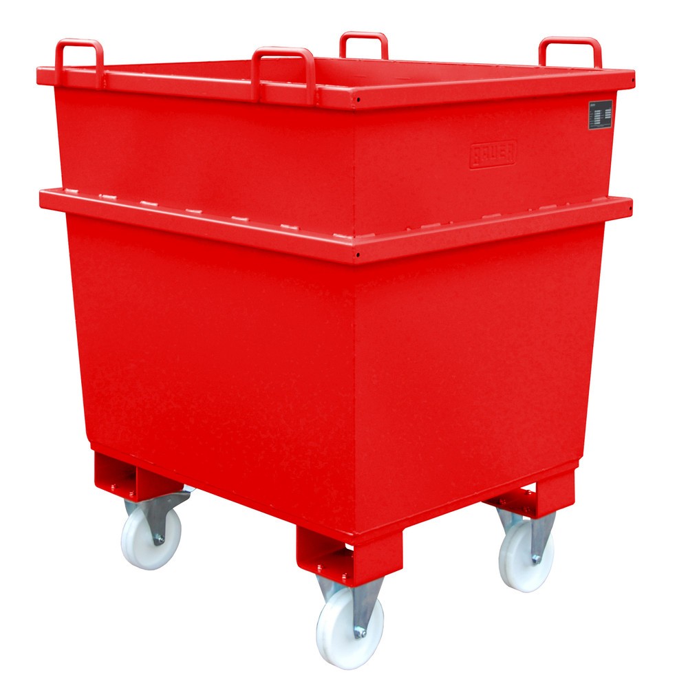 Produktabbildung Nr. 2: Bauer® Universal-Container Typ UC, Volumen 1 m³, RAL 3000 feuerrot