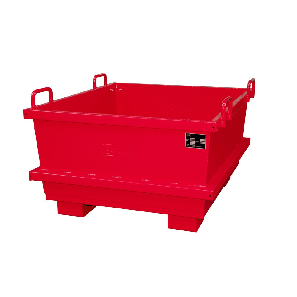 Produktabbildung: Bauer® Universal-Container Typ UC, Volumen 0,5 m³, RAL 3000 feuerrot
