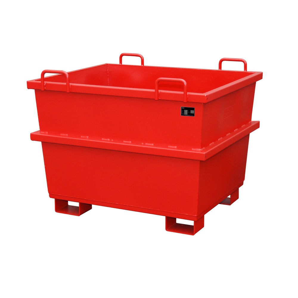 Produktabbildung: Bauer® Universal-Container Typ UC, Volumen 0,75 m³, RAL 3000 feuerrot