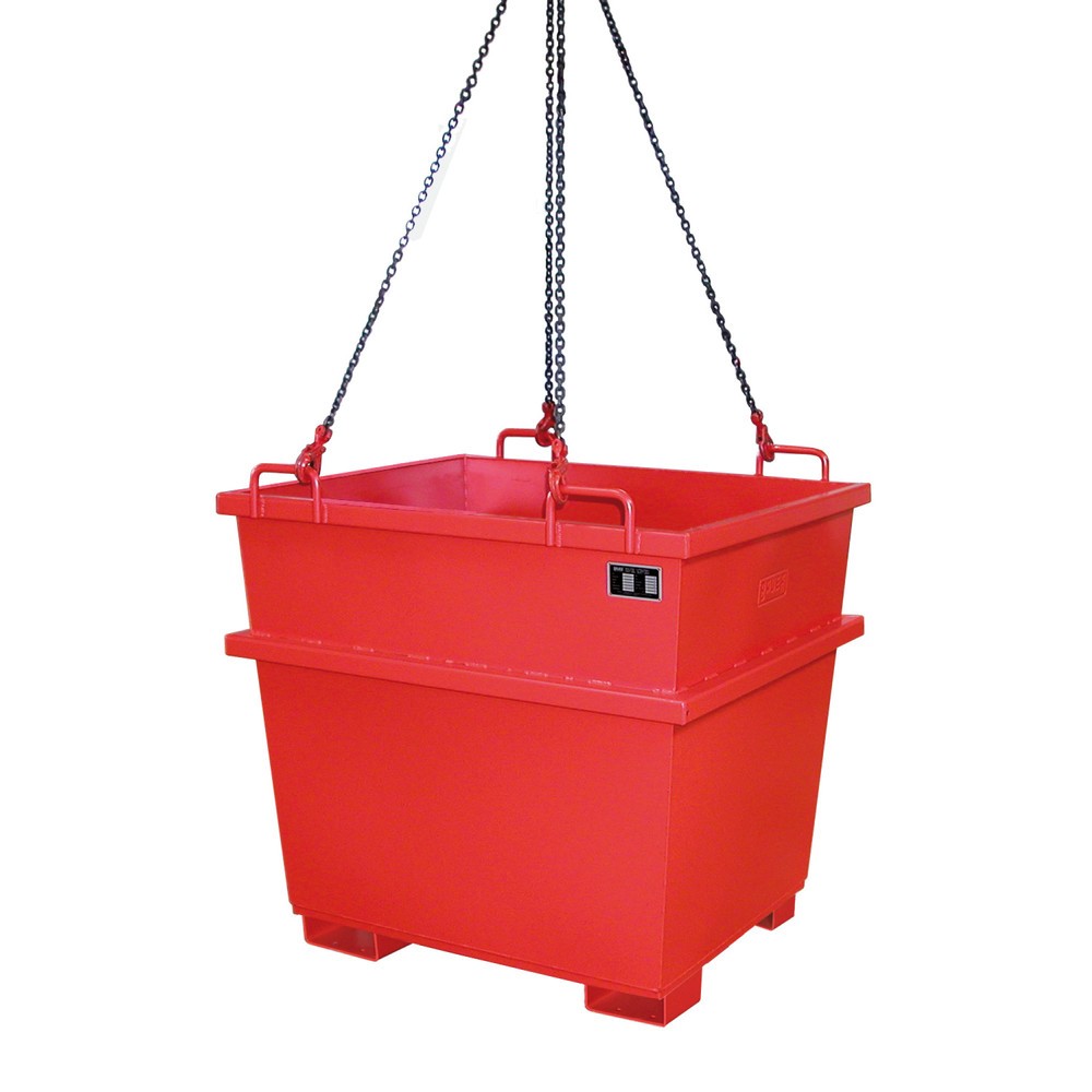 Produktabbildung Nr. 4: Bauer® Universal-Container Typ UC, Volumen 1 m³, RAL 3000 feuerrot