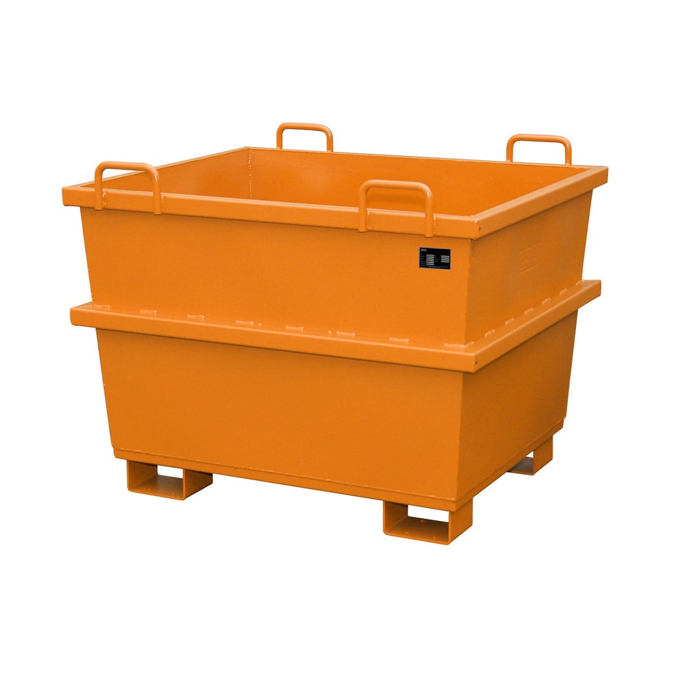 Produktabbildung: Bauer® Universal-Container Typ UC, Volumen 0,75 m³, RAL 2000 gelborange