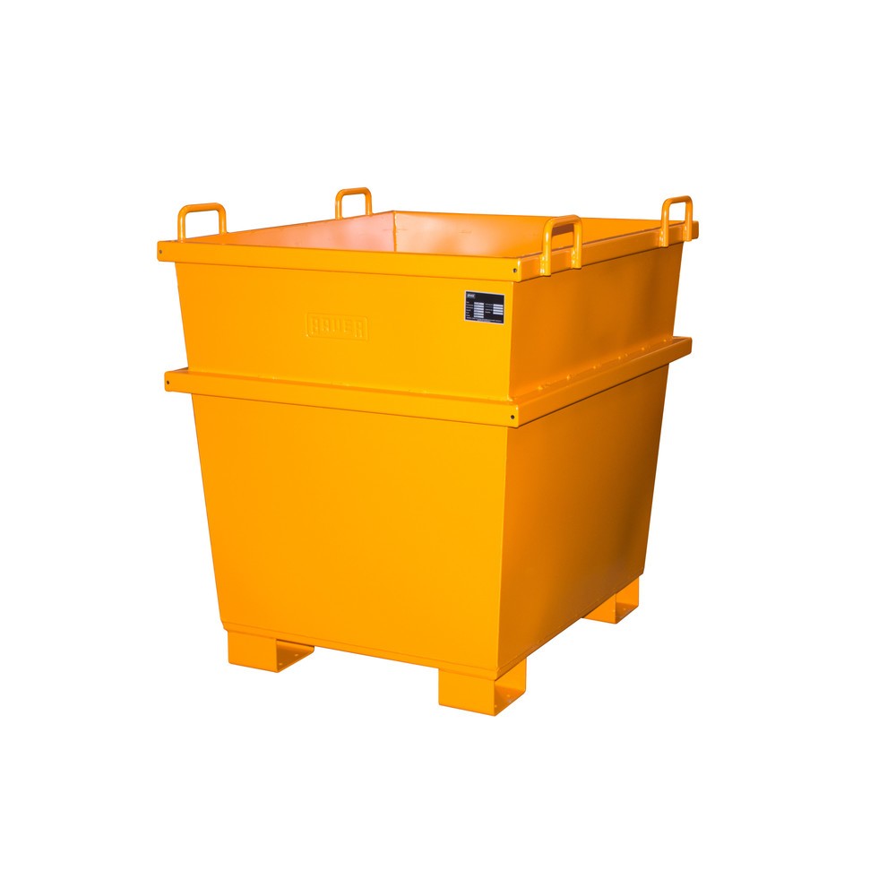 Produktabbildung: Bauer® Universal-Container Typ UC, Volumen 1 m³, RAL 2000 gelborange