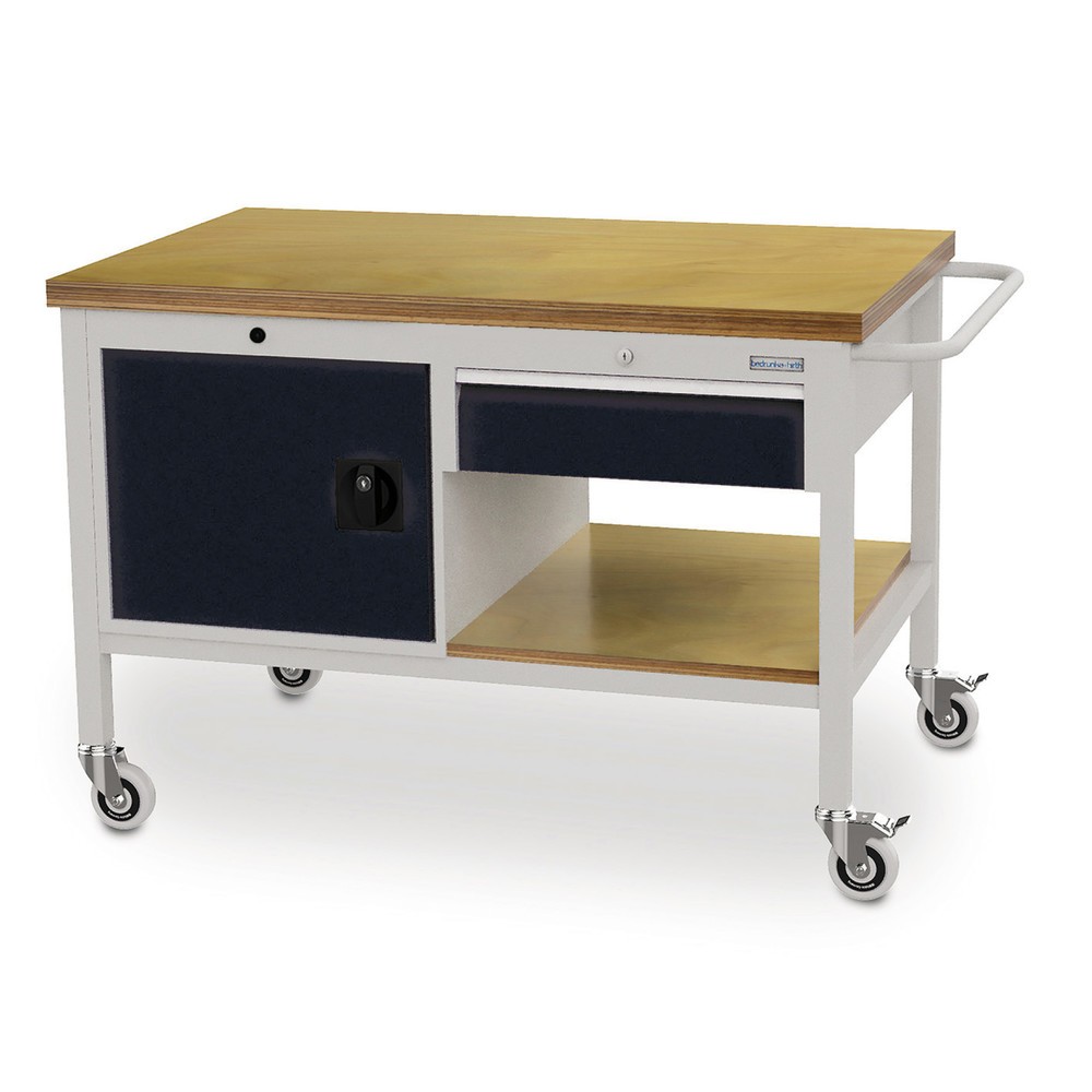 Produktabbildung Nr. 1: Bedrunka+Hirth Mobile Werkbank, Schrank, 1 Schublade, tiefschwarz