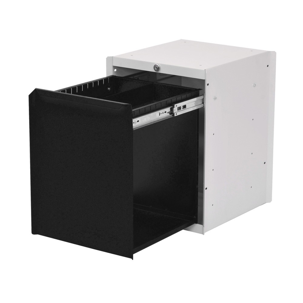 Produktabbildung Nr. 1: Bedrunka+Hirth Unterbauschrank mit 1 Schublade für Arbeitsplatzsystem Tisch, HxBxT 500 x 370 x 400 mm, tiefschwarz