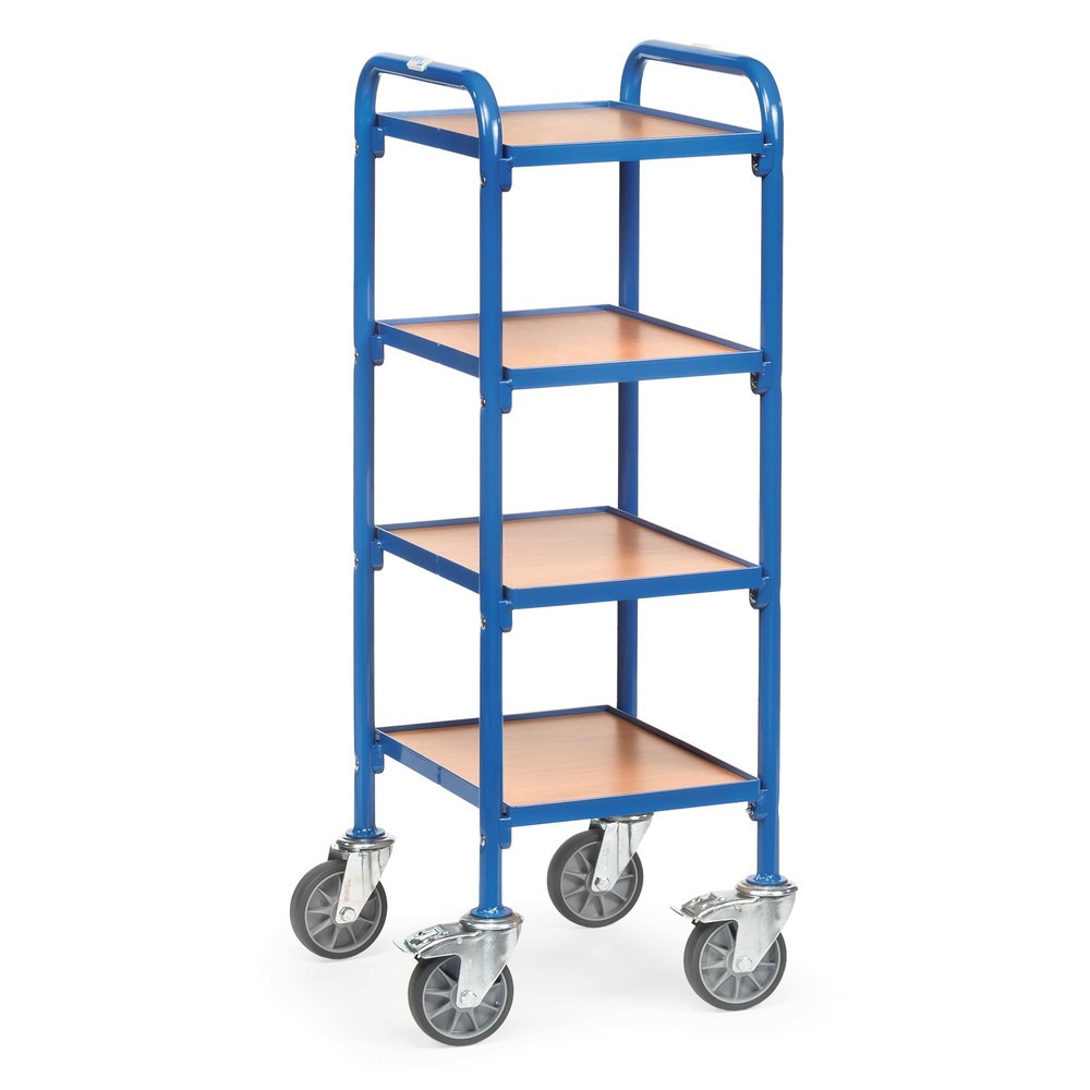 Produktabbildung: Beistellwagen für fetra® Sichtlagerkästen, mit Bodenplatten à 320 x 470 mm