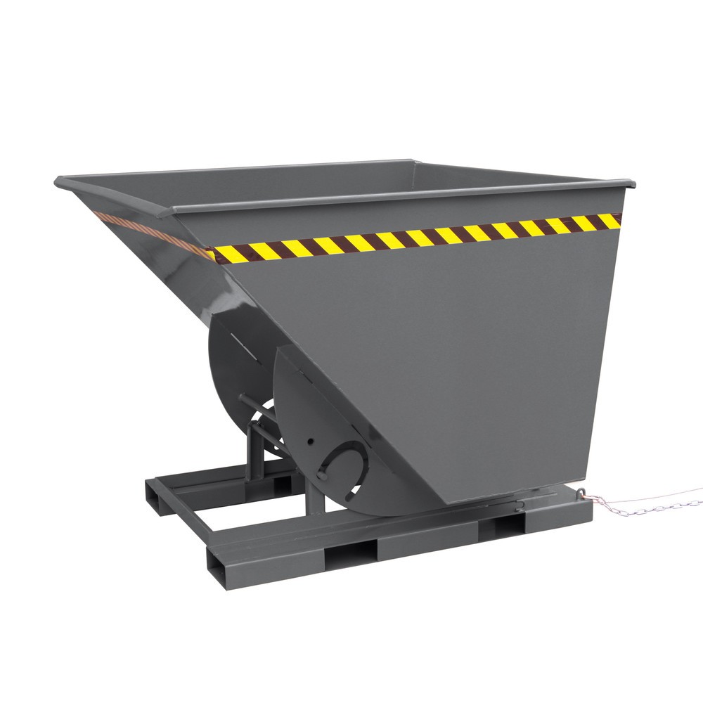 Illustration du produit: Benne basculante Eichinger® hauteur de construction élevée, basculable transversalement au sens de la marche et dans le sens de la marche, 1 000 kg, 500 litres, gris anthracite
