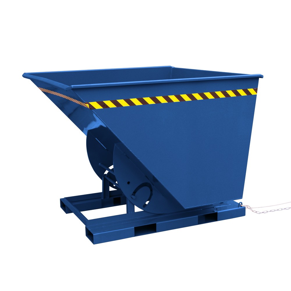 Produktabbildung Nr. 1: Benne basculante Eichinger® hauteur de construction élevée, basculable transversalement au sens de la marche et dans le sens de la marche, 1 500 kg, 1 500 litres, bleu gentiane