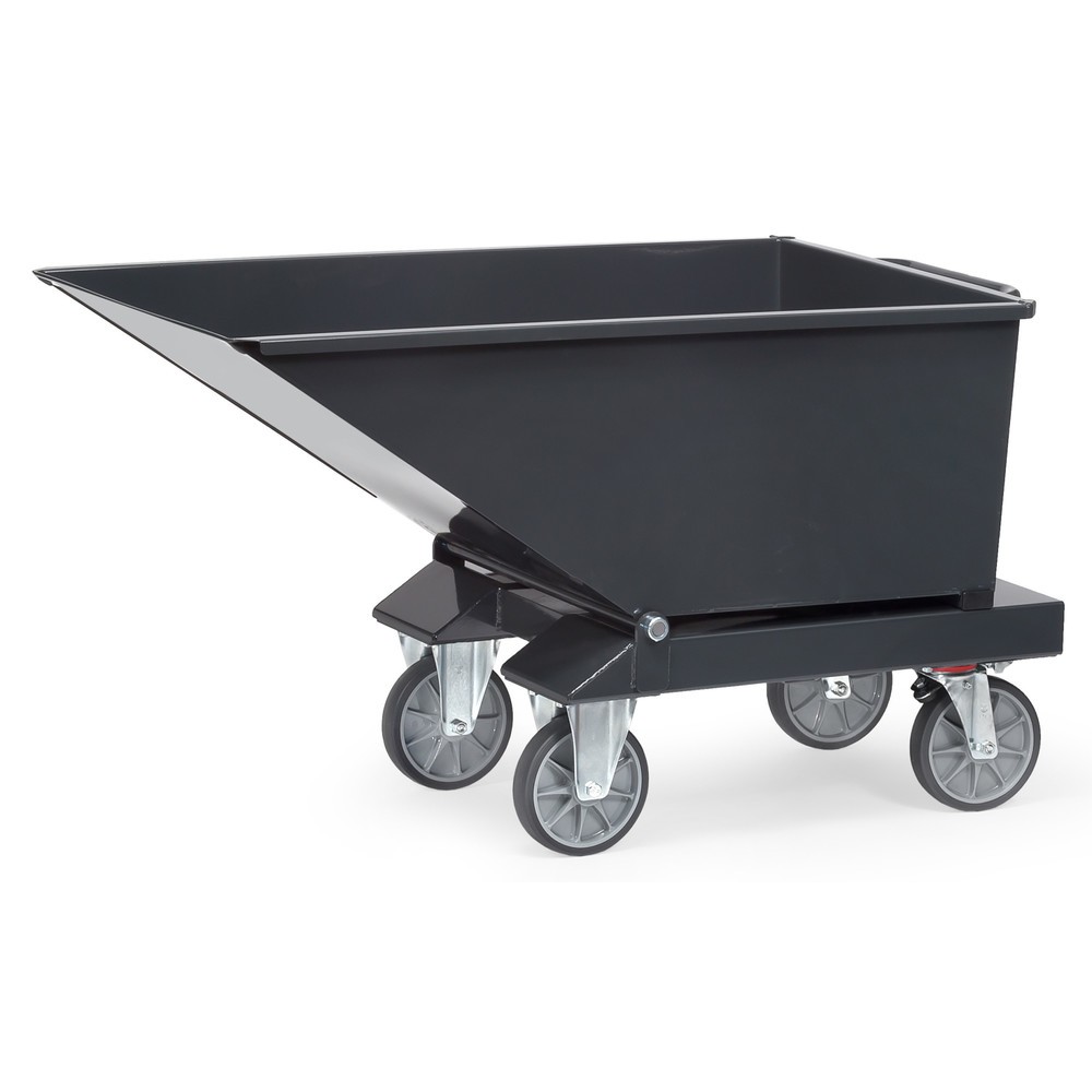 Illustration du produit: fetra® Benne basculante à roulettes, 0,25 m³, gris anthracite