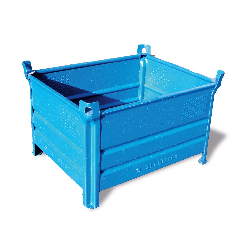 Produktabbildung Nr. 1: Berceau empilable HESON®, avec parois pleines, capacité de charge 1000 kg, l x P 800 x 500 mm, bleu