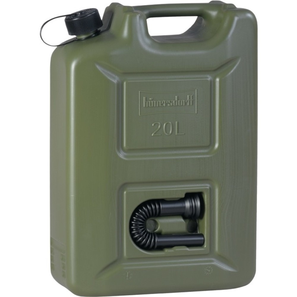 Illustration du produit: Bidon pour carburant profil contenu 20 l vert olive HDPE L350xl165xH495 mm HÜNER