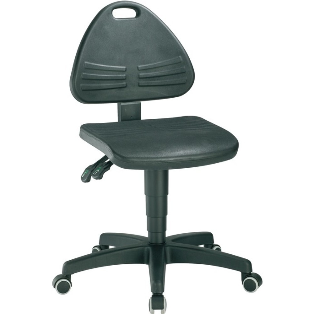 Produktabbildung: bimos  Arbeitsdrehstuhl ISITEC, Integralschaum schwarz, Rollen, 430-600 mm