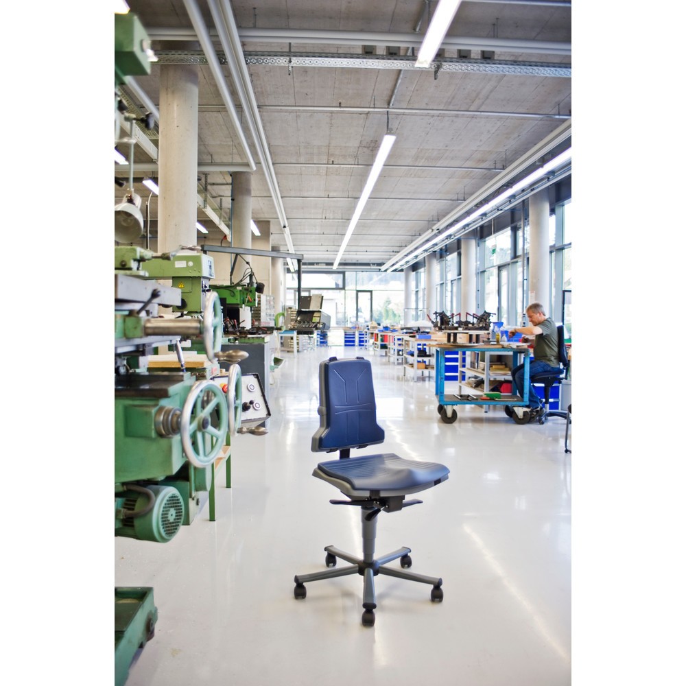 Produktabbildung Nr. 4: bimos  Arbeitsdrehstuhl Sintec B, Polypropylen grau, Rollen, 430-580 mm