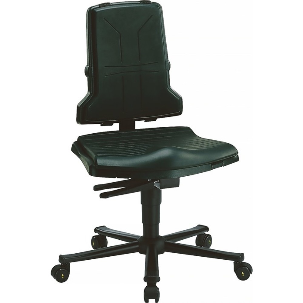 Produktabbildung: bimos  Arbeitsdrehstuhl Sintec B, Polypropylen ESD grau, Rollen, 430-580 mm