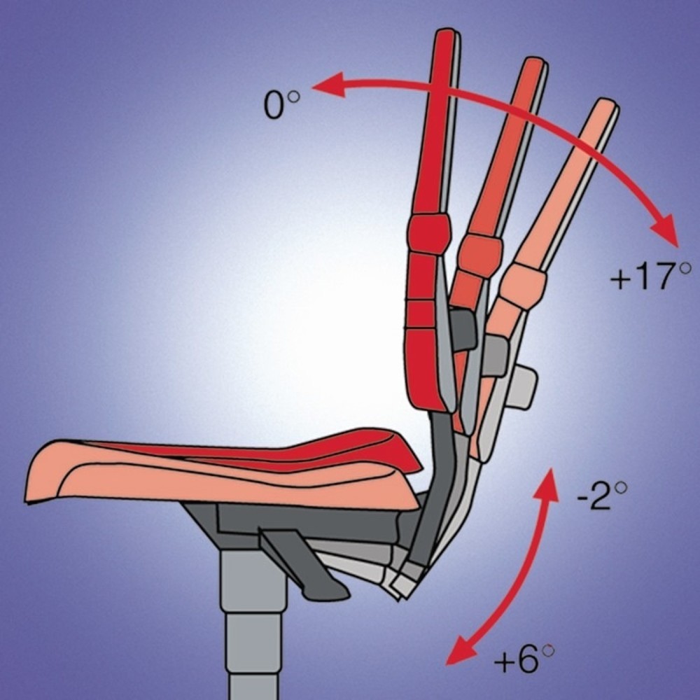 Produktabbildung Nr. 2: bimos  Arbeitsdrehstuhl Sintec C, Polypropylen grau, Bodengleiter + Aufstiegshilfe, 580-850 mm