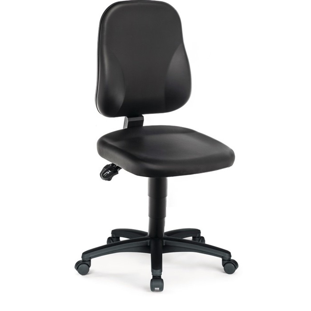 Illustration du produit: Chaise de travail pivotante bimos, rembourrage similicuir noir, roulettes, 450-620 mm