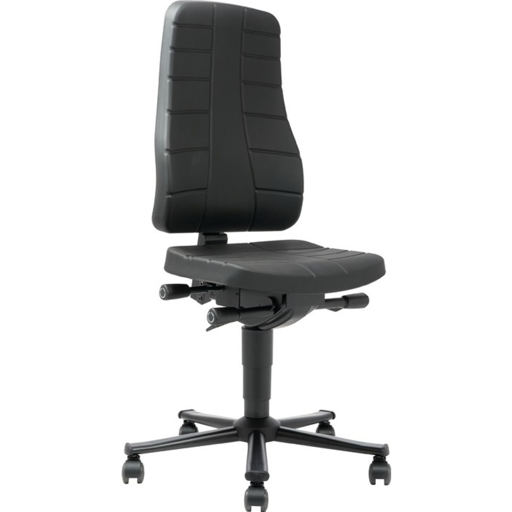 Illustration du produit: Chaise de travail pivotante bimos Highline, mousse intégrale noir, roulettes, 450-600 mm