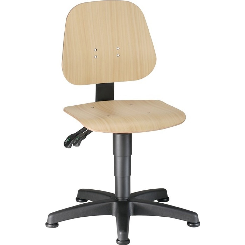 Illustration du produit: Chaise de travail pivotante bimos Unitec, hêtre, patins, 440-620 mm