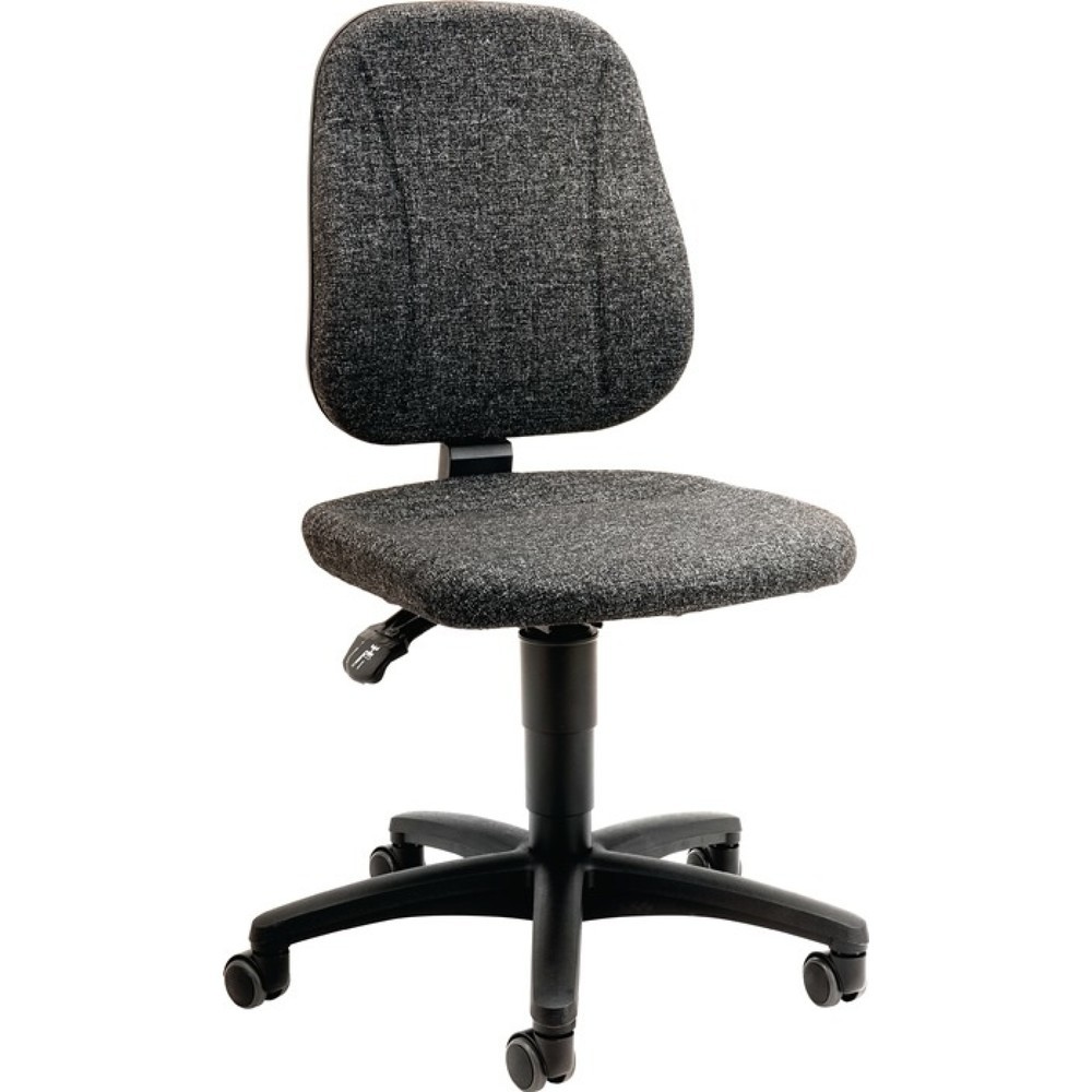 Illustration du produit: Chaise de travail pivotante bimos Unitec, rembourrage en tissu gris, roulettes, 440-620 mm