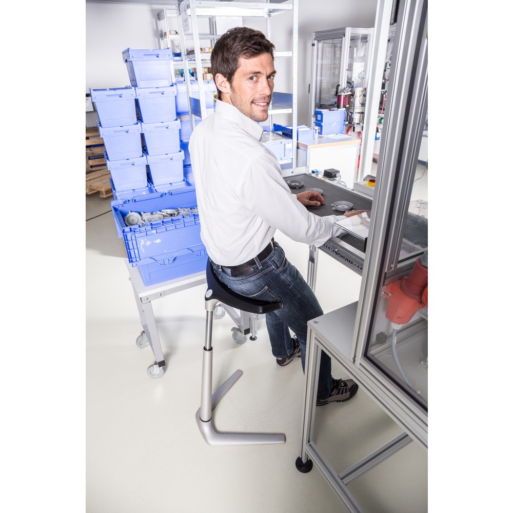 Produktabbildung Nr. 7: Assis-debout bimos, hauteur d'assise réglable 620-850 mm, mousse intégrale, aluminium argenté