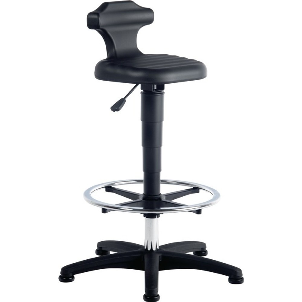 Illustration du produit: Siège/chaise assis-debout bimos Flex, hauteur d'assise réglable 510-780 mm, mousse intégrale, avec anneau repose-pieds