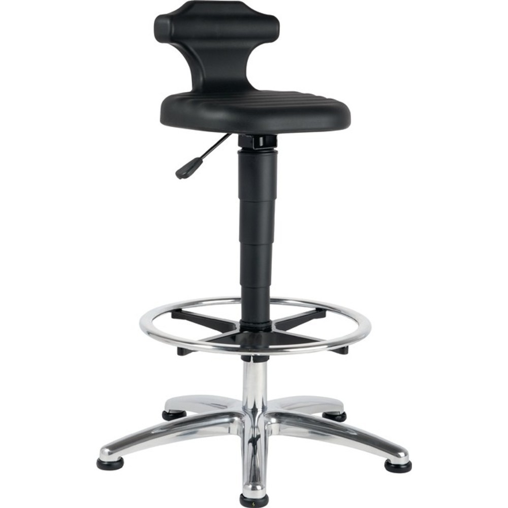 Illustration du produit: Siège/chaise assis-debout bimos Flex, hauteur d'assise réglable 510-780 mm, mousse intégrale, avec anneau repose-pieds ESD