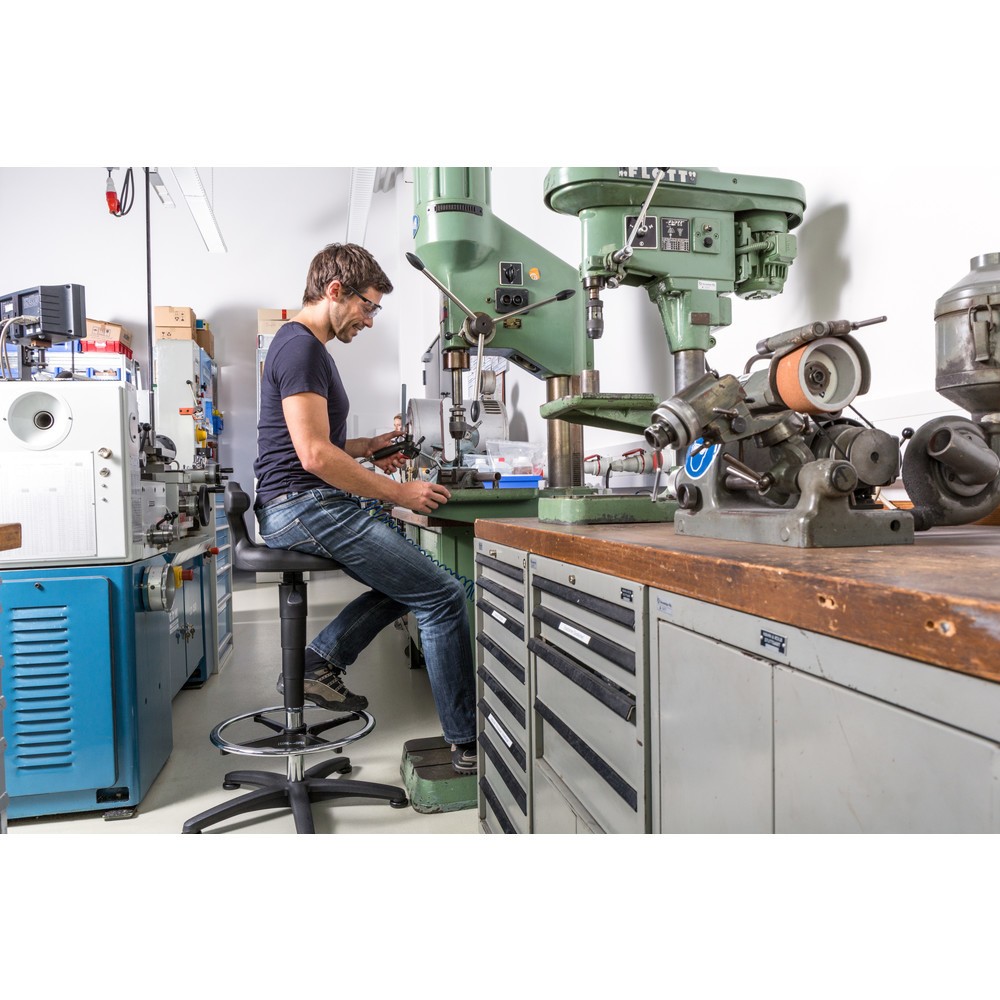 Produktabbildung Nr. 2: bimos Sitz-/Stehstuhl Flex, Sitzhöhenverstellung 510-780 mm, Integralschaum, mit Fussring