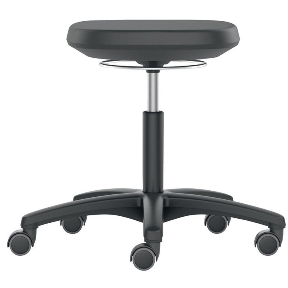 Illustration du produit: Tabouret pivotant bimos Labsit, mousse intégrale, roulettes, hauteur d'assise réglable 450-650 mm