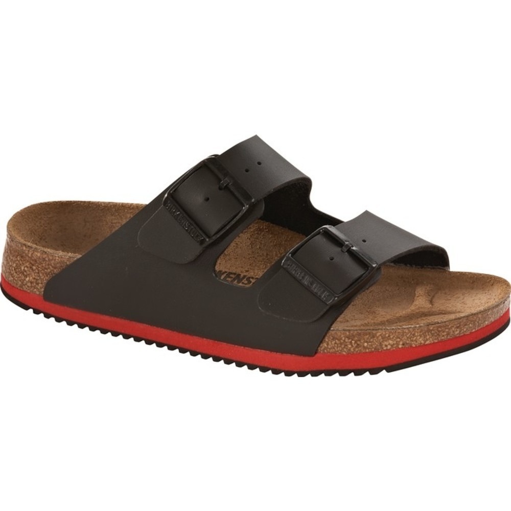 Produktabbildung: BIRKENSTOCK Sandale Arizona Super Grip, Birko Flor, Grösse 39 schwarz, DIN EN ISO 20347