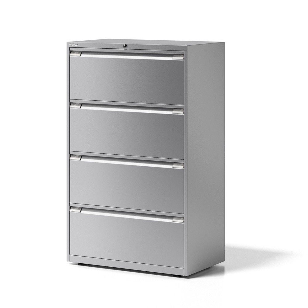 Produktabbildung: BISLEY Hängeregisterschrank Essentials, 4 Schubladen, silber