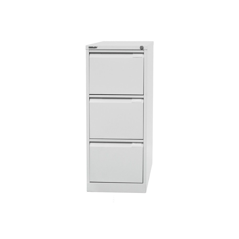 Produktabbildung: BISLEY Hängeregistraturschank, 1-bahnig, 3 Schubladen, grau