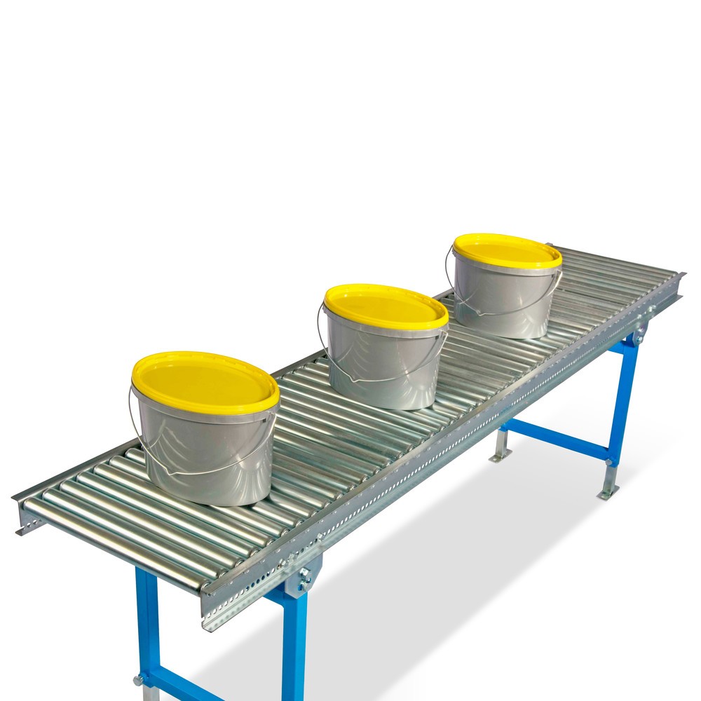 Produktabbildung Nr. 3: BLUME Klein-Rollenbahn, Stahlrohrrollen Ø 20 mm, Federachse, LxB 1.000 x 200 mm