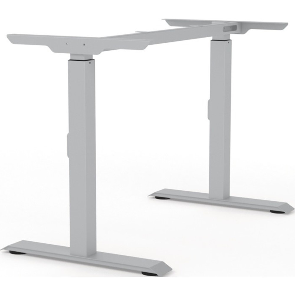Produktabbildung: BMB Tischgestell weissaluminium RAL 9006, Schrauben, Höhe 900 mm
