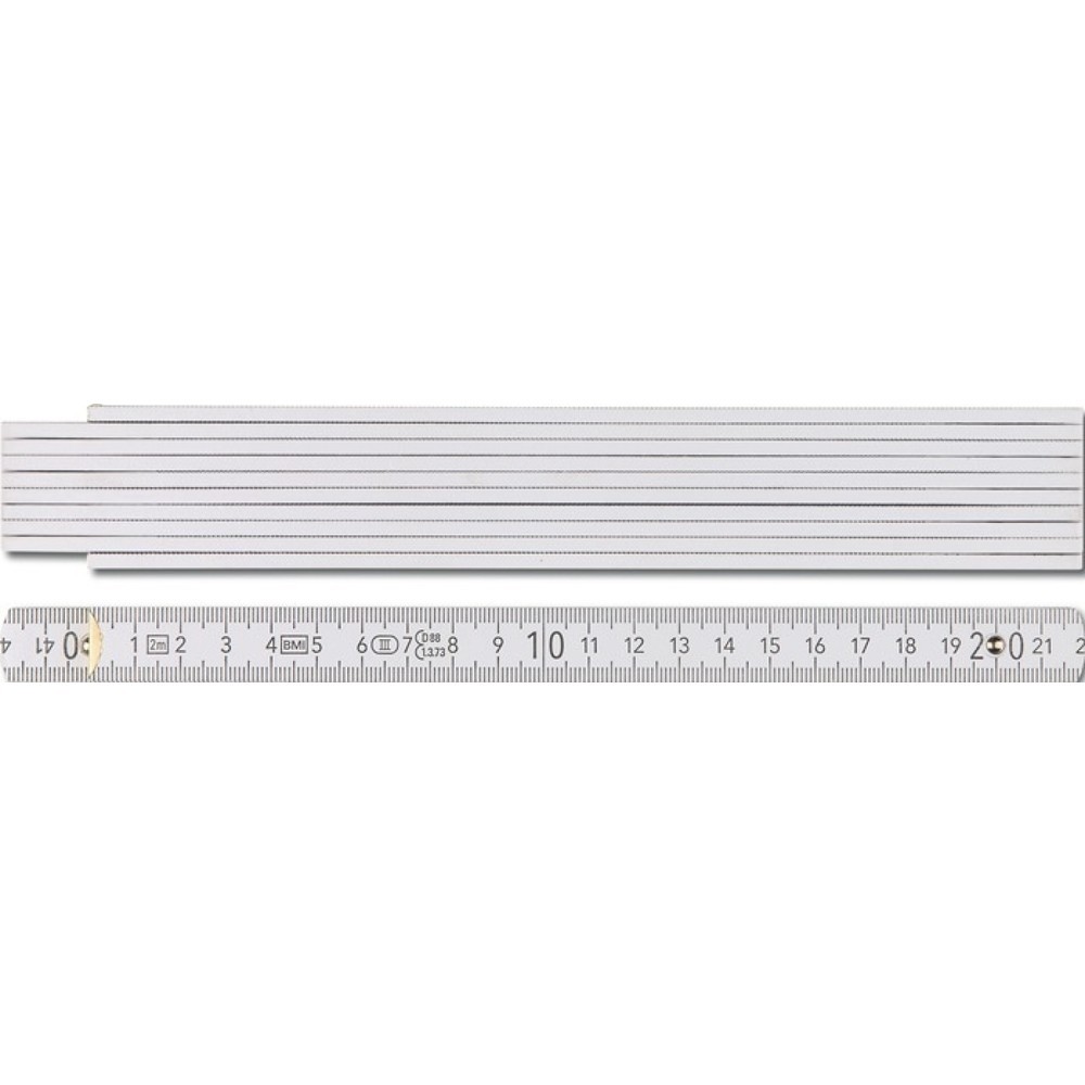 Illustration du produit: BMI Gliedermaßstab 9072, mm/cm EG III, Länge 2 m Breite 16 mm, Buche weiß