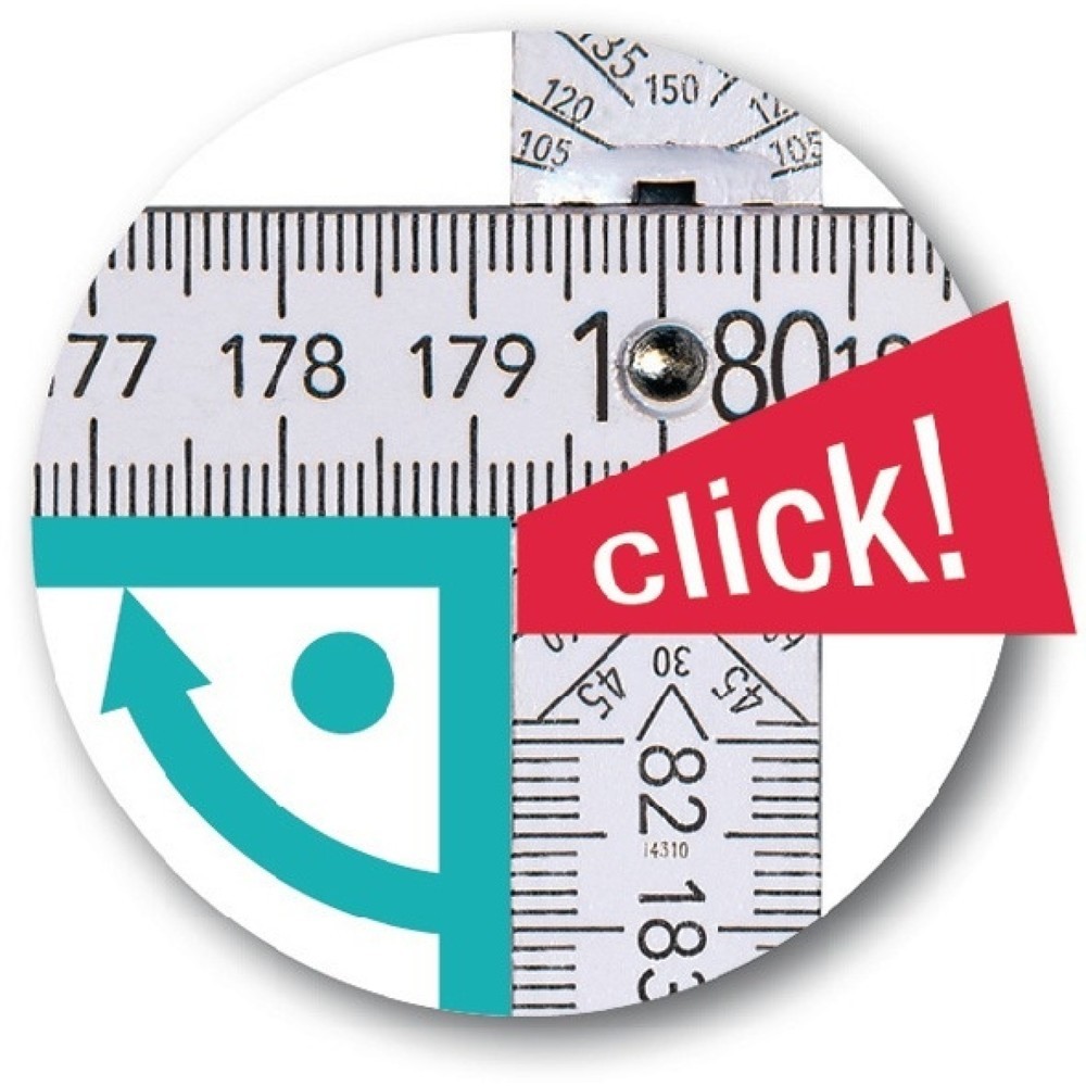Produktabbildung Nr. 2: BMI Gliedermassstab 9072, mm/cm EG III, Länge 2 m Breite 16 mm, Buche weiss
